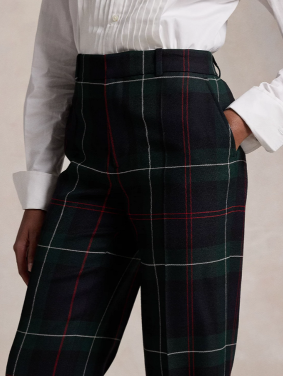 Polo Ralph Lauren Wool Plaid Relaxed Pants MSRP $398