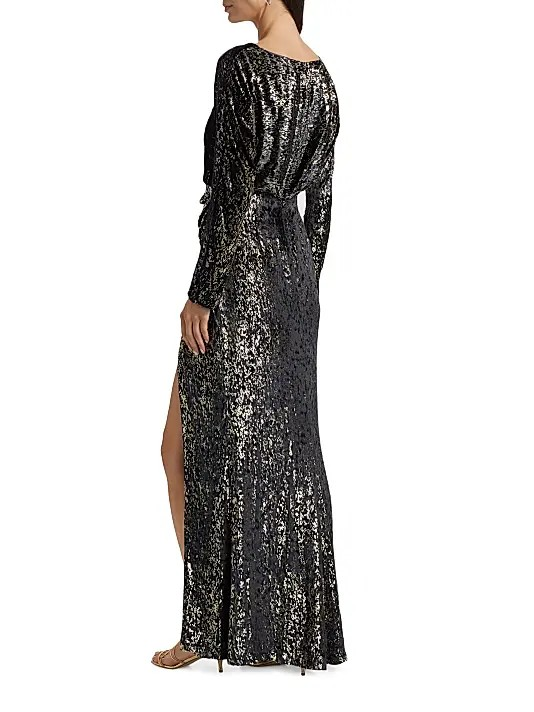 SIMKHAI Angelique Metallic Gown MSRP $895