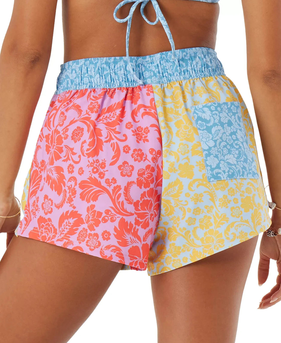 Roxy Juniors' Tapestry Patchwork No Bad Waves Board Shorts MSRP $50