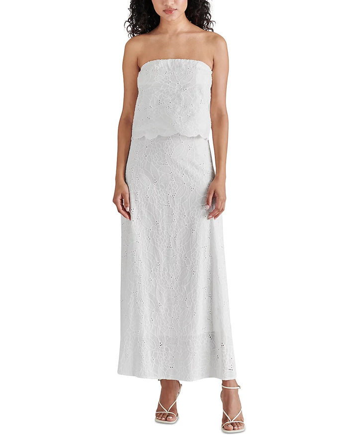 STEVE MADDEN Amalia Cotton Eyelet Maxi Skirt MSRP $79