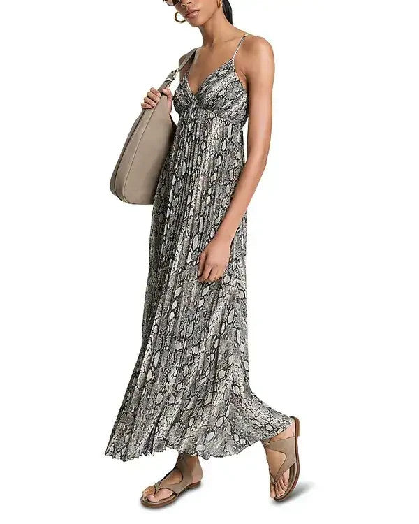 Michael Kors Maxi Pleat Slip Dress MSRP $228