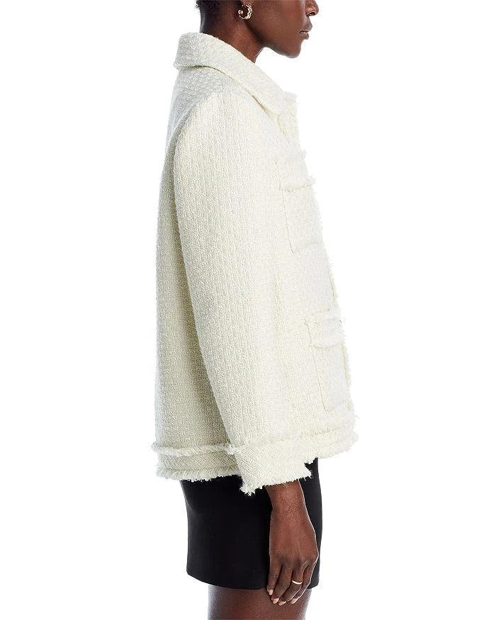 Aqua Tweed Collared Jacket MSRP $118
