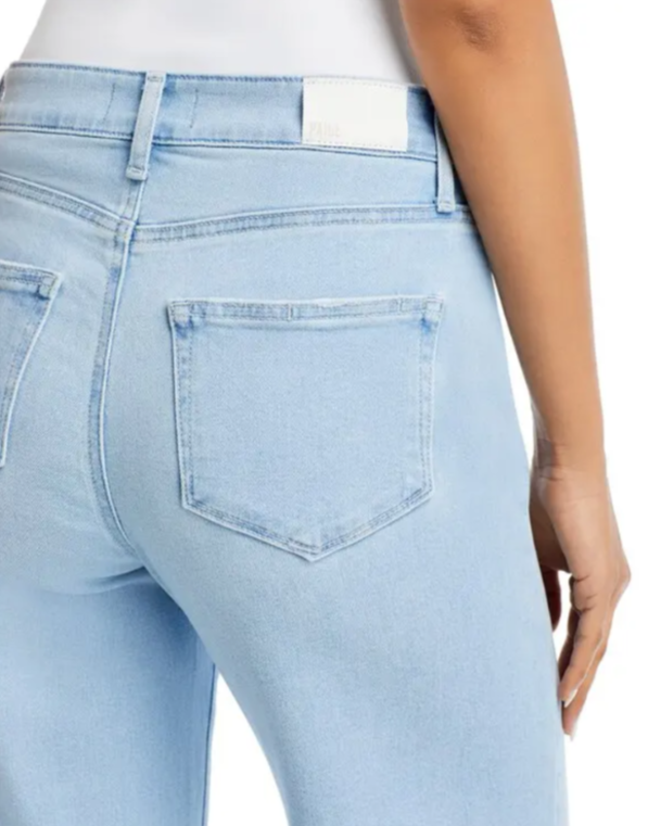 Paige Anessa High Rise Ankle Wide Leg Raw Hem Jeans MSRP $239