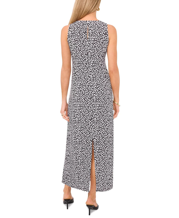 Vince Camuto Floral Crewneck Back Keyhole Sleeveless Dress MSRP $69