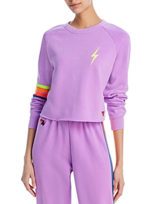 Aviator Nation Lightning Bolt Logo Sweatshirt MSRP $175