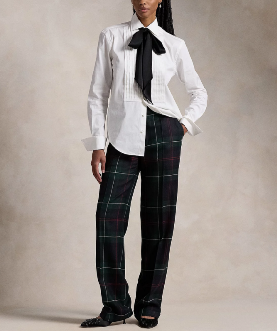 Polo Ralph Lauren Wool Plaid Relaxed Pants MSRP $398