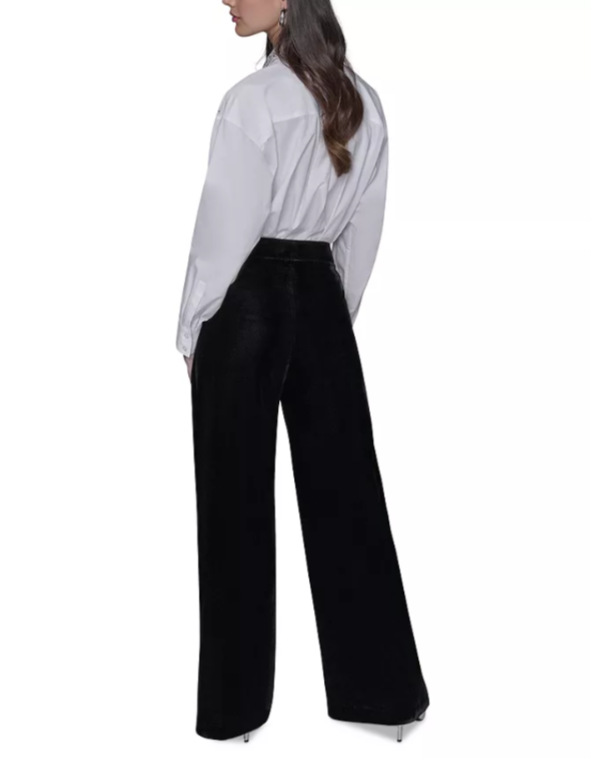 KARL LAGERFELD PARIS Wide Leg Velvet Pants MSRP $139