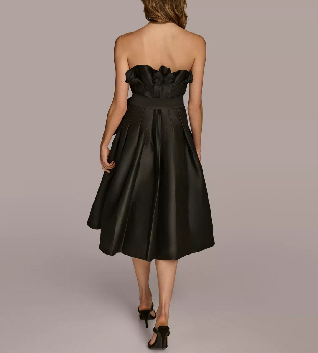 Donna Karan New York Women's Ruffle-Trim Tie-Waist Dress MSRP $249