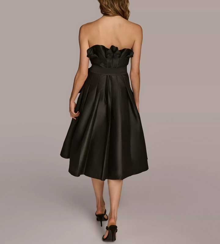 Donna Karan New York Women's Ruffle-Trim Tie-Waist Dress MSRP $249