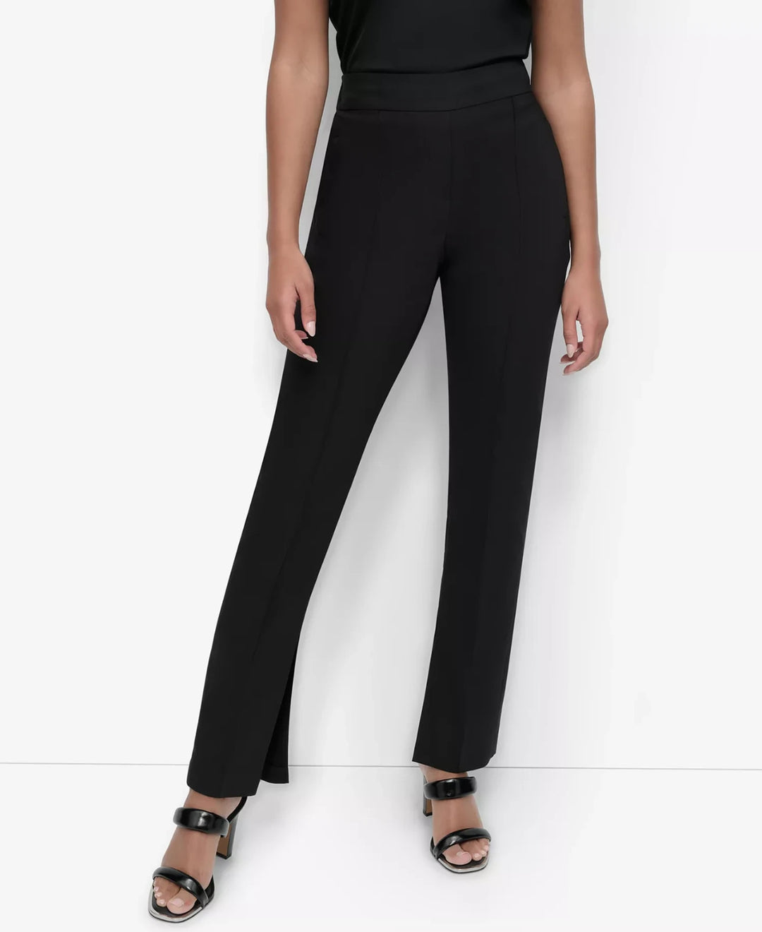 DKNY Women's Split-Hem Elasticated-Back Ankle Pants MSRP $109