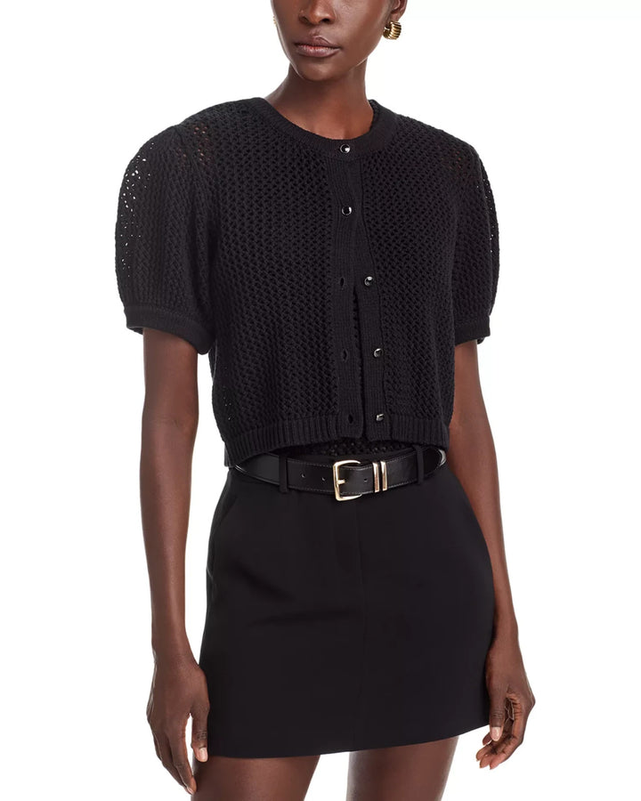 TOCCIN Samantha Crochet Cropped Cardigan Sweater MSRP $275