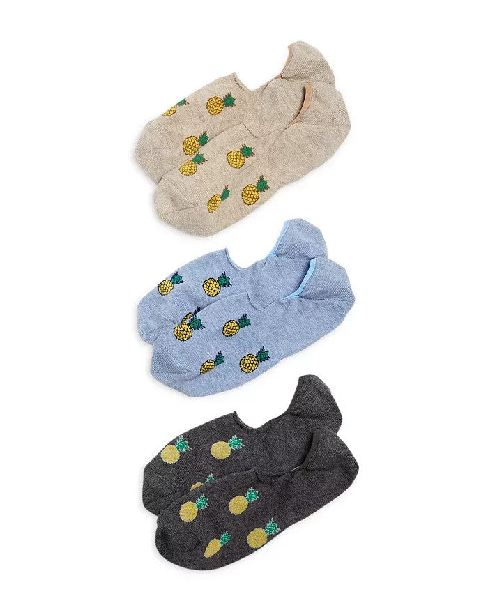The Men's Store Pineapple Print No Show Socks Men's 10-13 MSRP $21