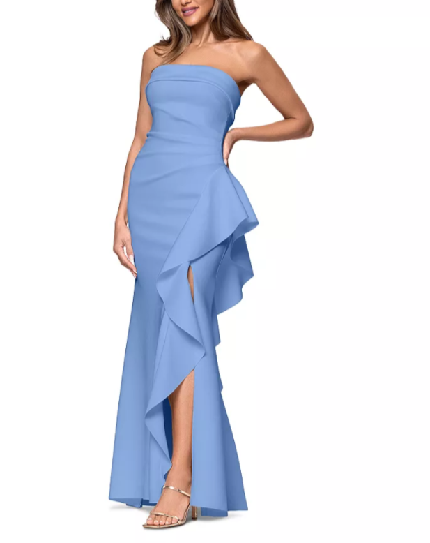 AQUA Scuba Strapless Gown MSRP $268