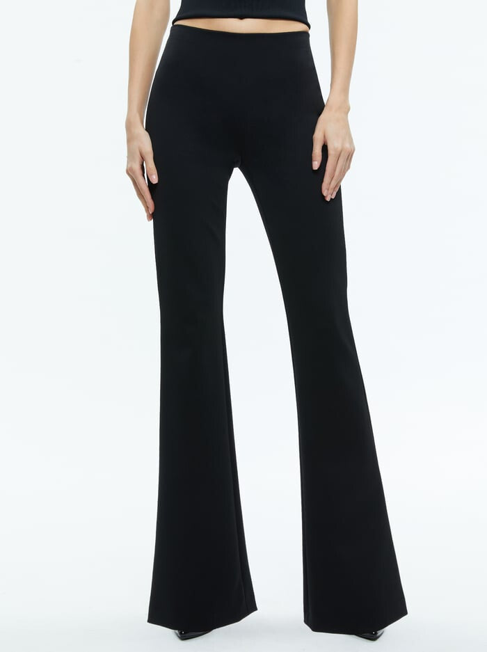 Alice + Olivia Back Zip Bootcut Pants MSRP $295