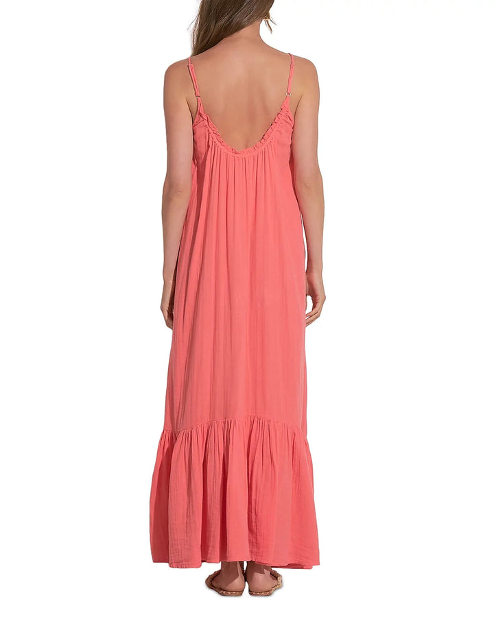 Elan Flowy Ruffled Maxi Tank Dress MSRP $84