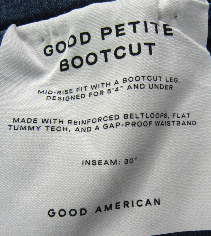 Good American Good Petite Bootcut Jeans MSRP $159