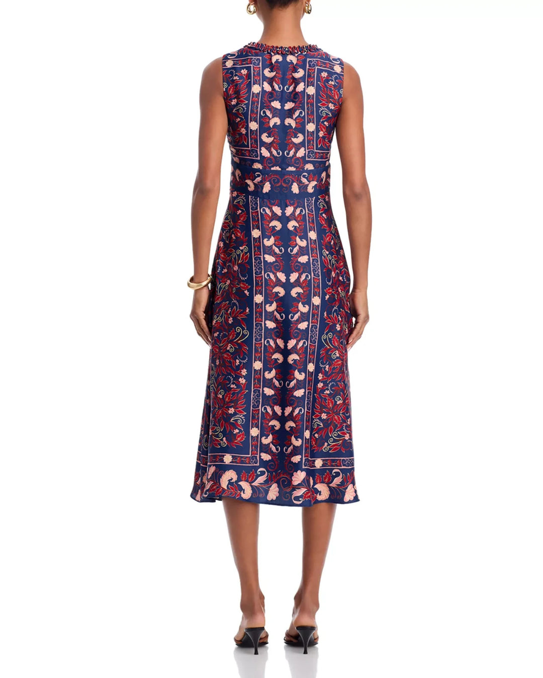 FARM Rio Boho Floral Scarf Midi Dress MSRP $260