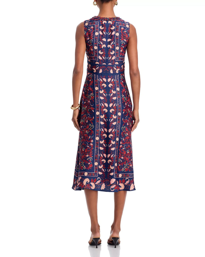 FARM Rio Boho Floral Scarf Midi Dress MSRP $260