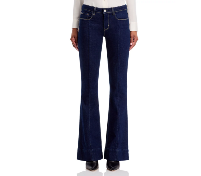 L'AGENCE Lenora Low Rise Seamed Flare Jeans MSRP $285