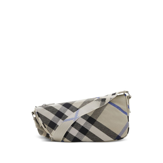 Burberry Small Shield Checked Pattern Messenger Bag MSRP $2150