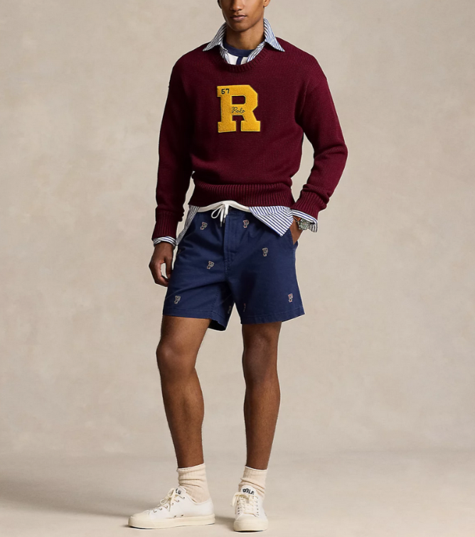 Polo Ralph Lauren 6'' Stretch Classic fit Polo Prepster P-Wing Shorts MSRP $125