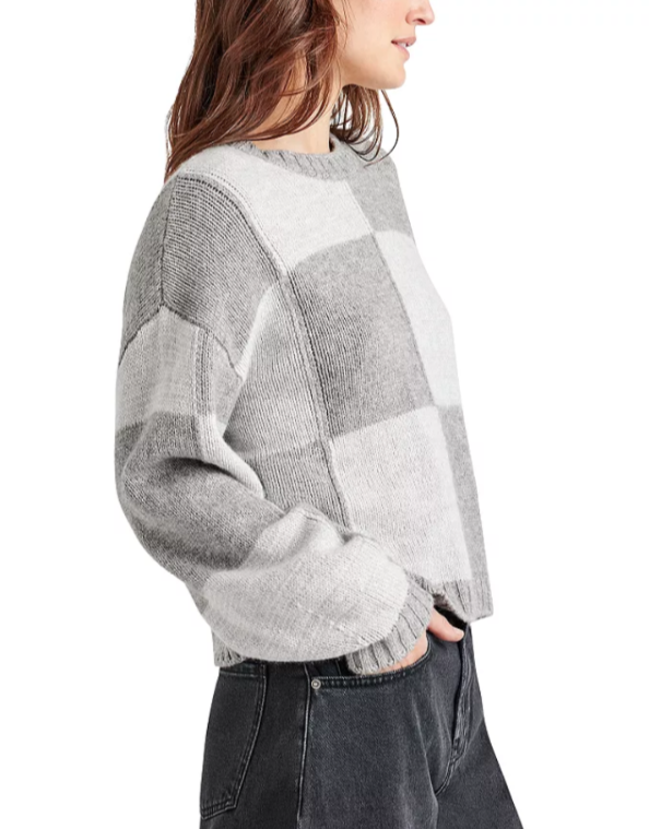 Splendid Kit Color Blocked Checkerboard Sweater MSRP $158