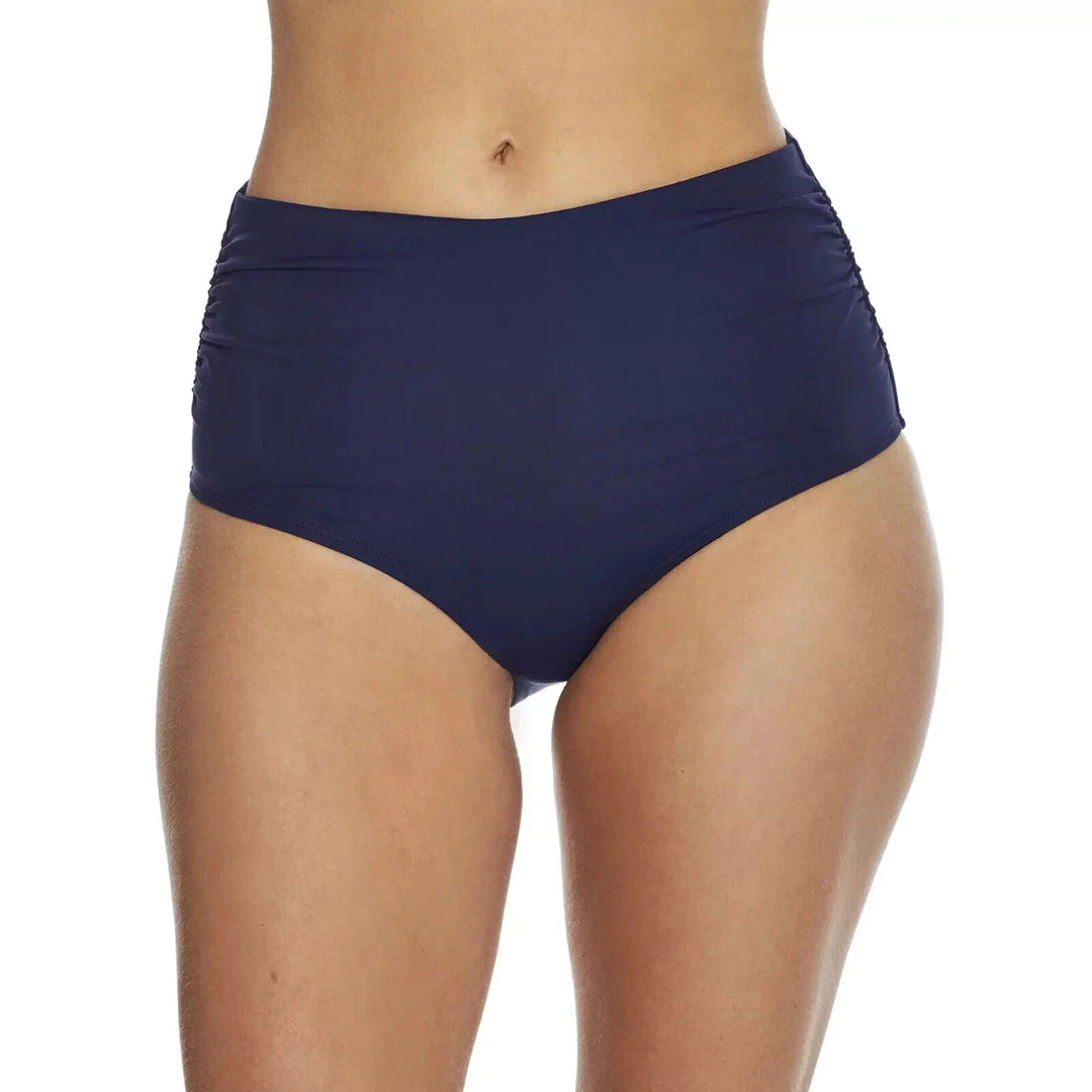 Anne Cole Convertible High Waist Shirred Swim Bottom MSRP $64
