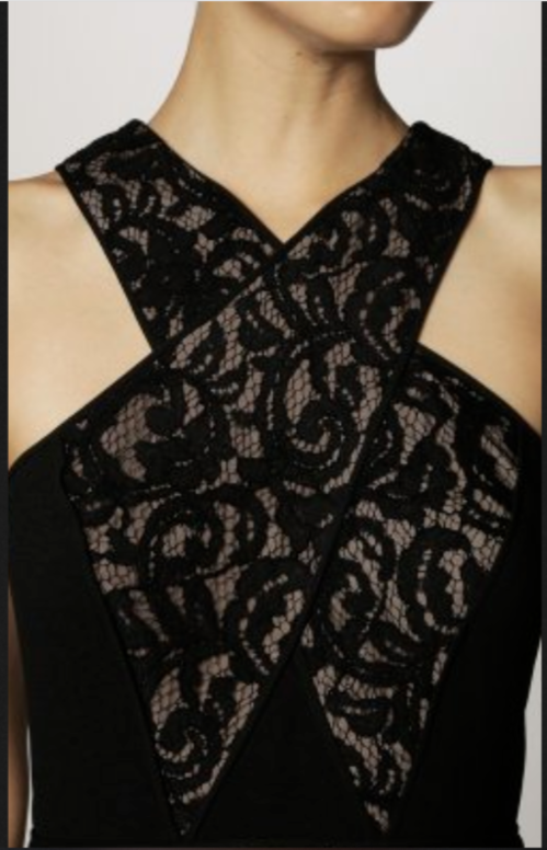 BCBGMAXAZRIA Maegan Lace-Inset Gown Size 10 # 12B 2243 NEW