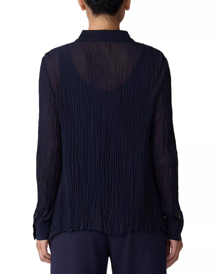 Eileen Fisher Silk Crinkle Blouse MSRP $258