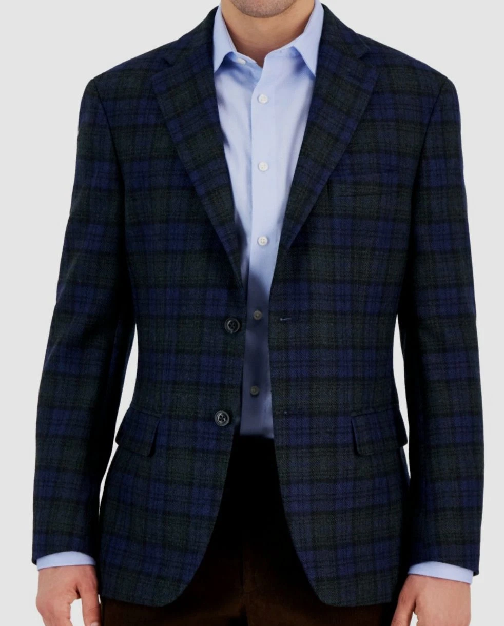 Tommy Hilfiger Men's Modern-Fit All Wool Sport Coats MSRP $375