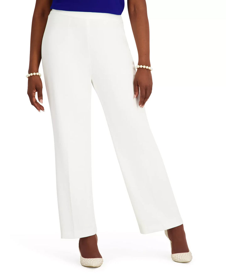 Kasper Women's Elasticized Back Wide-Leg Pants MSRP $79