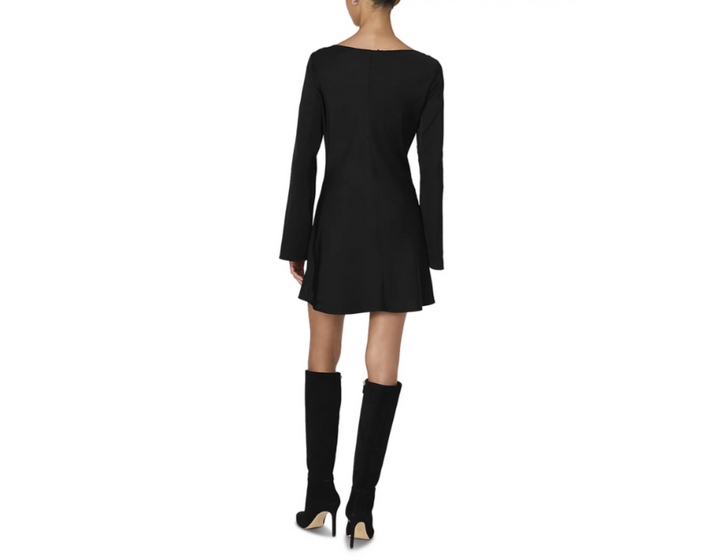 FRENCH CONNECTION Ennis Satin Bell Sleeve Mini Dress MSRP $148