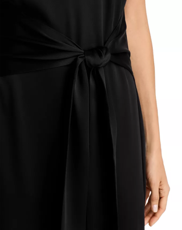 TOCCIN Jocelyn Satin Tie Front Maxi Dress MSRP $795