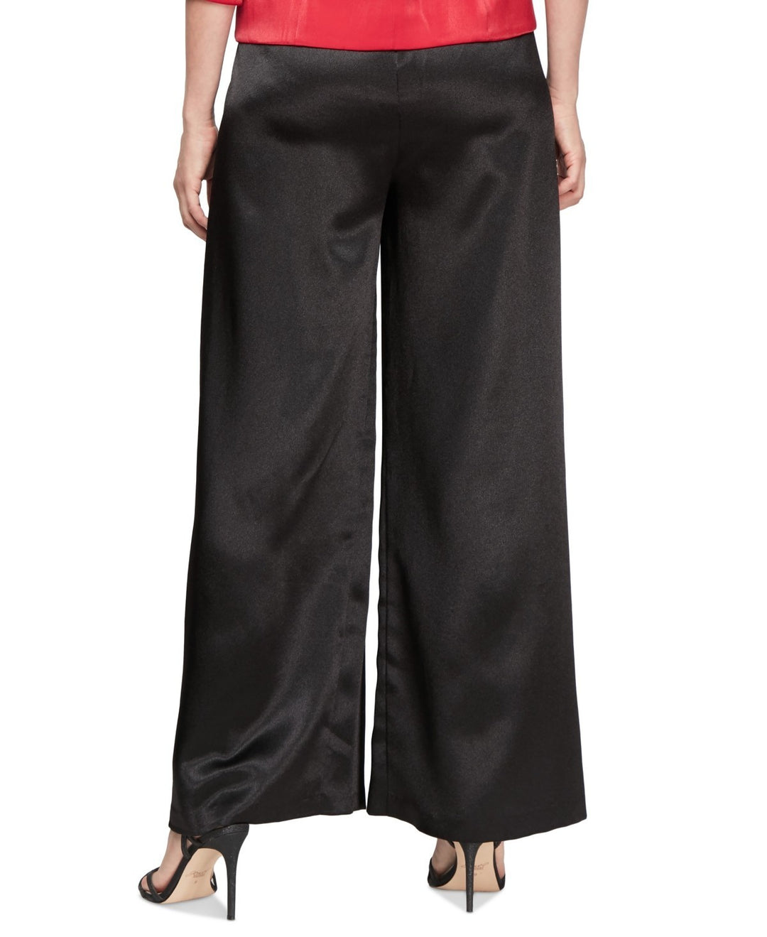 Alex Evenings Petite Satin Wide-Leg Pants MSRP $109