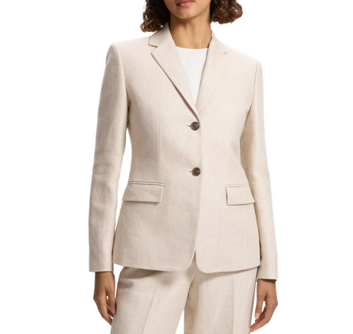 Theory Linen Slim Two Button Blazer MSRP $495