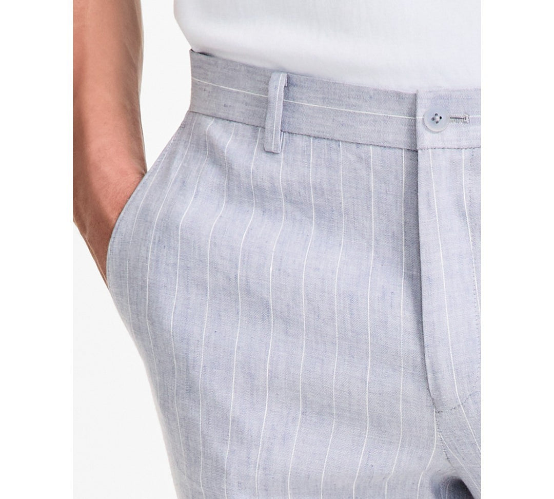 Calvin Klein Men's Slim-Fit Linen Suit Pants MSRP $135