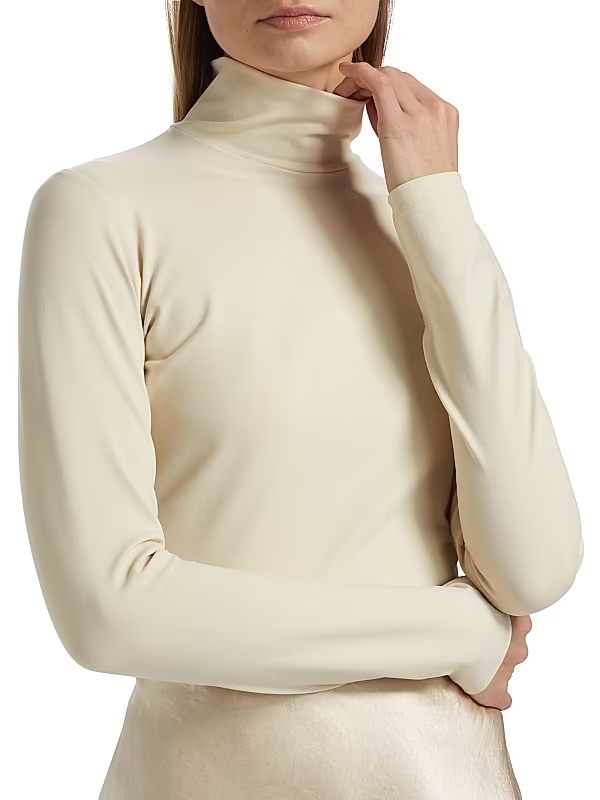 Susana Monaco Fitted Turtleneck Tee MSRP $118