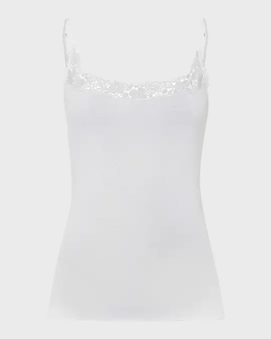 Hanro Michelle Cotton Embroidered Camisole MSRP $100
