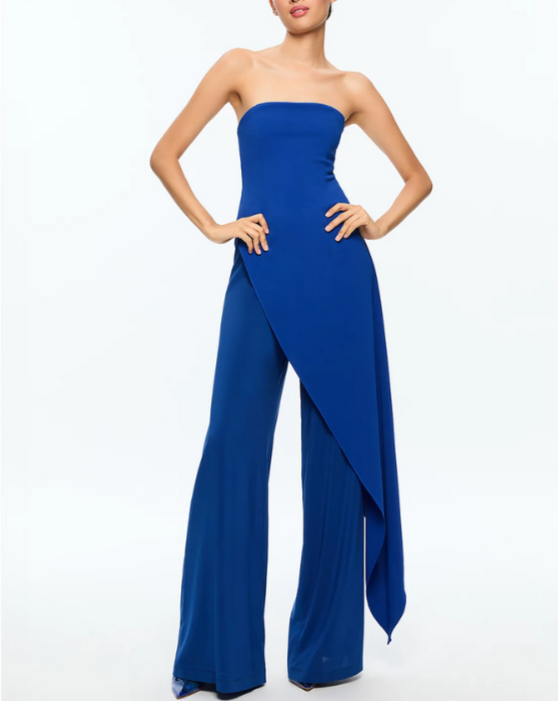 Alice and Olivia Alondra Strapless Jumpsuit MSRP $495