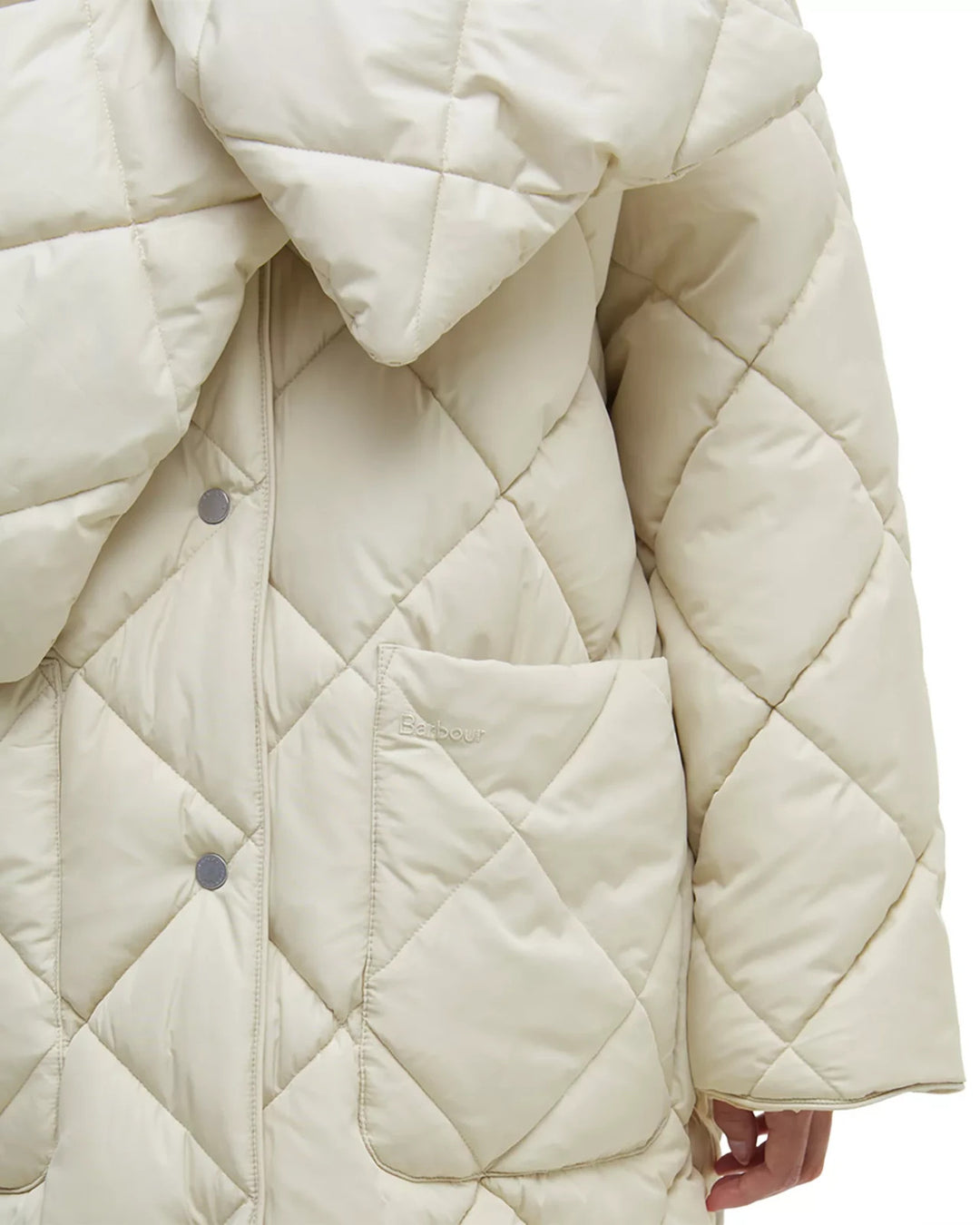 Barbour Brigitte Puffer Coat with Scarf MSRP $425