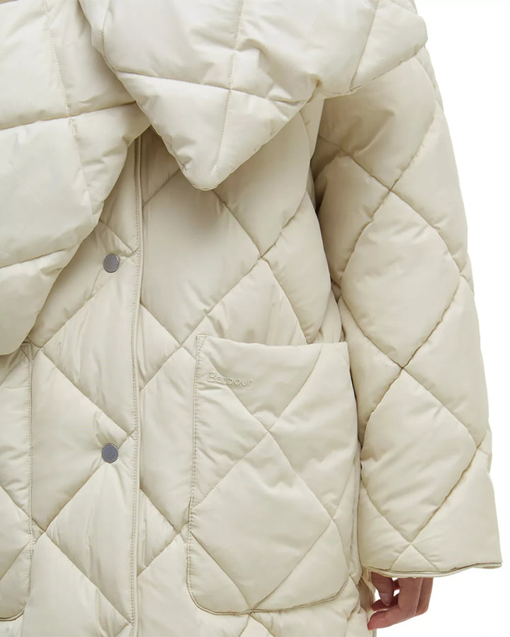 Barbour Brigitte Puffer Coat with Scarf MSRP $425