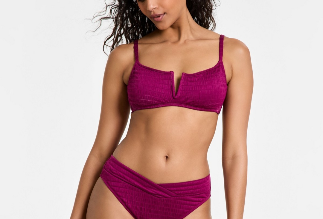 Bar III Pucker up V-Wire Bralette Bikini Top MSRP $34