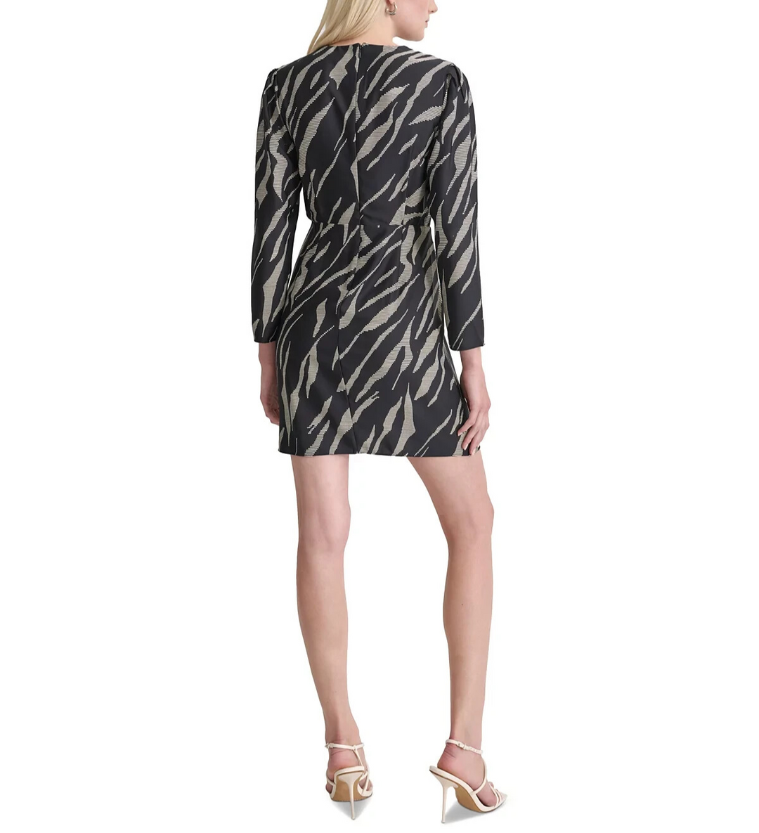 DKNY Round-Neck Long-Sleeve Side-Knot Dress MSRP $139