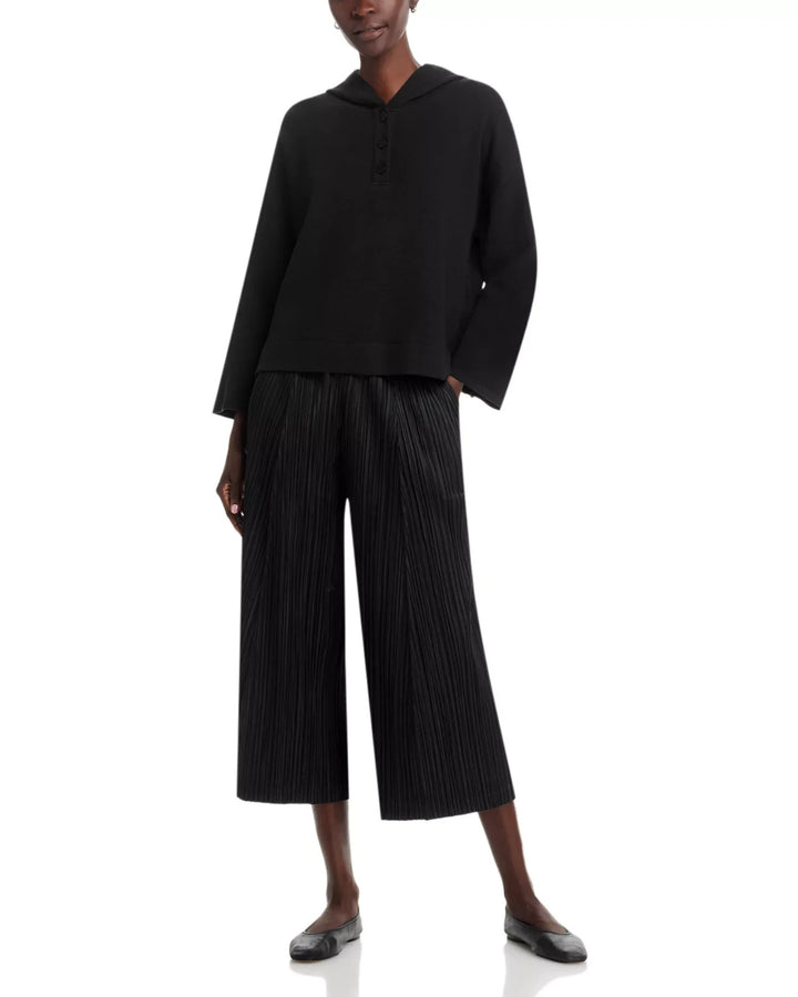 Eileen Fisher Waffle Double Knit Hooded Top MSRP $168