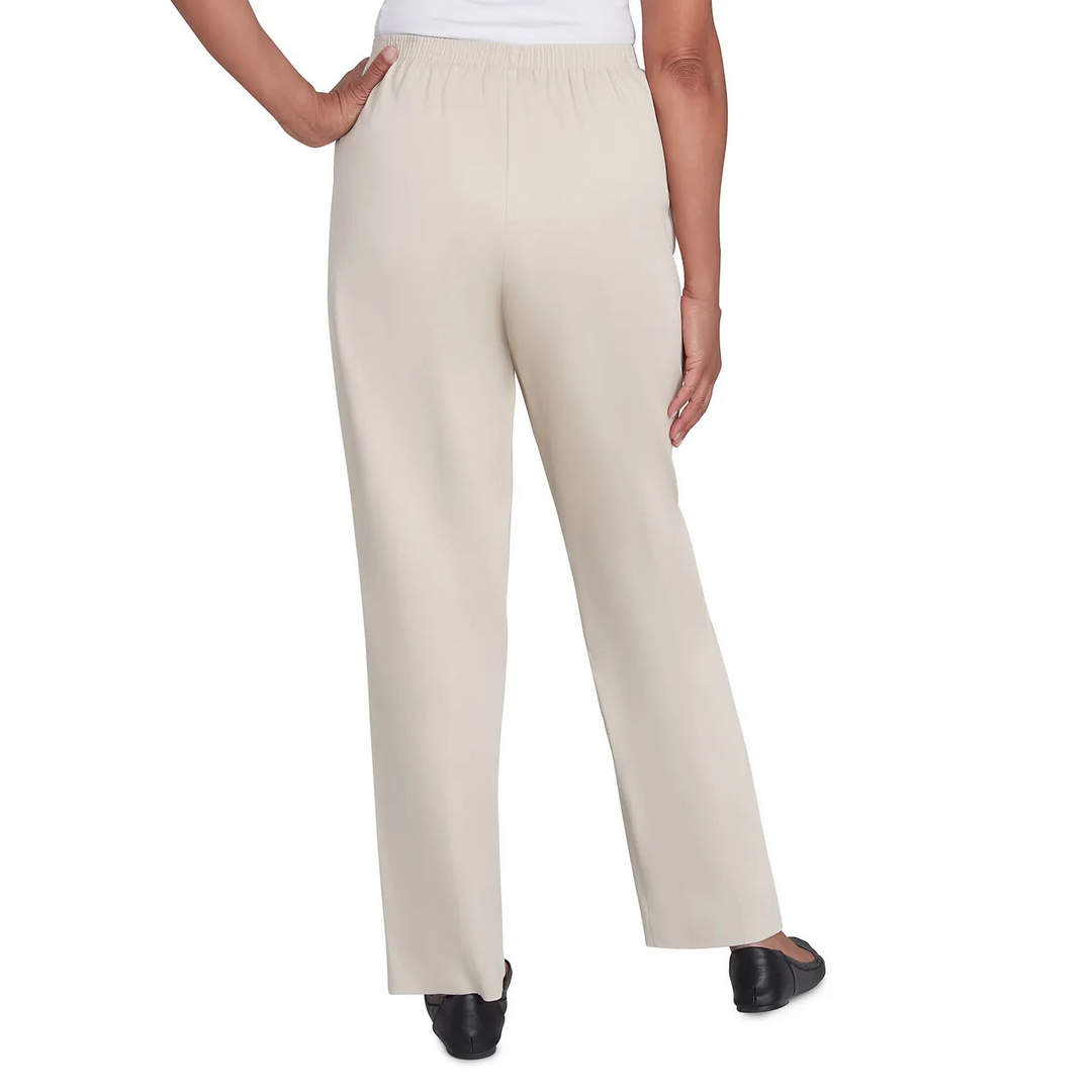 Alfred Dunner Classics Twill Pull-on Pants - Stone MSRP $44.50