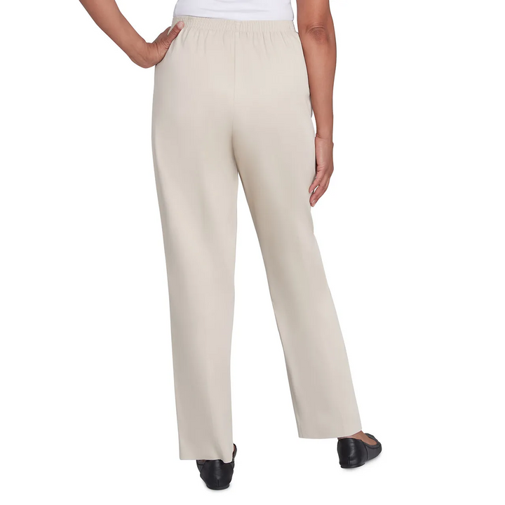 Alfred Dunner Classics Twill Pull-on Pants - Stone MSRP $44.50