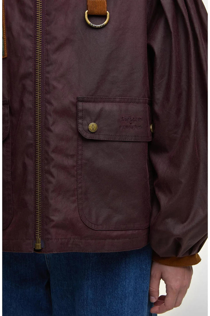 Barbour X Farm Rio Thais Wax Jacket MSRP $720