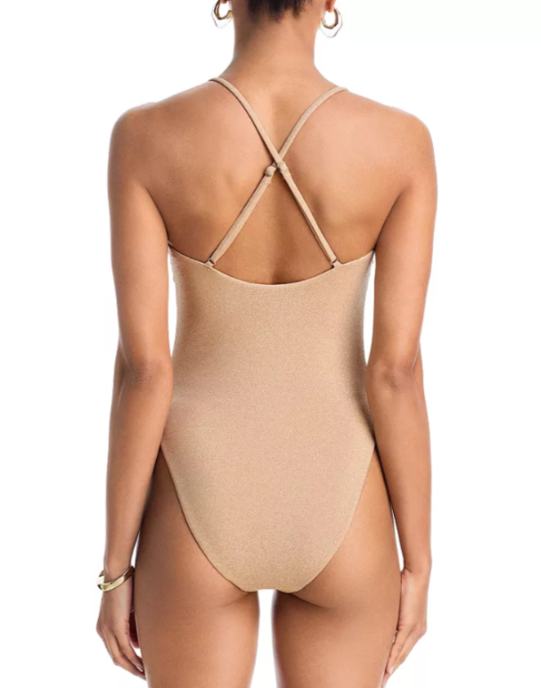 Ramy Brook Metallic Bexley One Piece Swimsuit MSRP $248