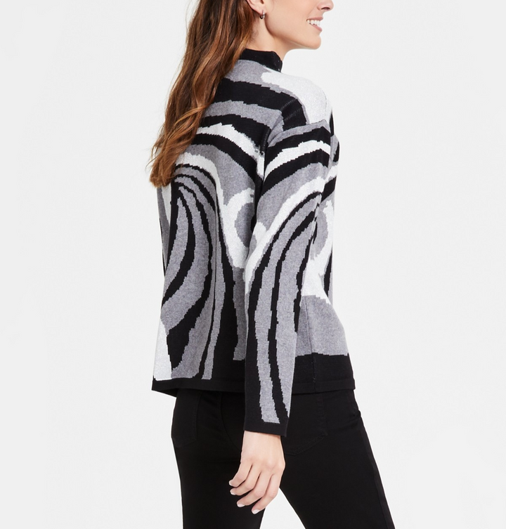 Jones New York Printed Drop-Shoulder Sweater MSRP $89
