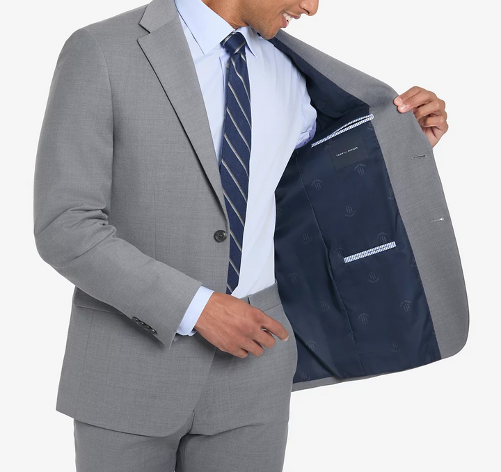 Tommy Hilfiger Men's Solid Pearl Grey Suit Separate Jacket MSRP $450